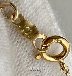 14k Yellow Gold Double Heart Diamond Accent Pendant Necklace Engraved DEB Fine