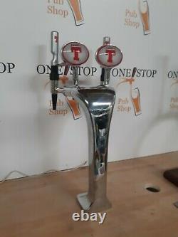 2 Tap Tennents Scottish Lager Beer Pump/font Tap And Handle Home Bar Pub Etc