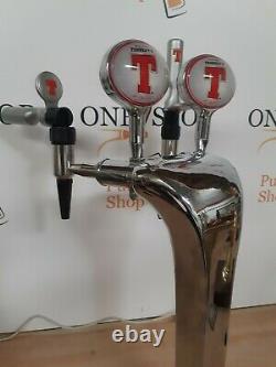 2 Tap Tennents Scottish Lager Beer Pump/font Tap And Handle Home Bar Pub Etc
