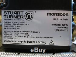 2018 Stuart Turner Monsoon 1.5 Bar Twin Universal Shower Pump Negative 46505