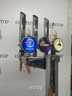 3 Way Beer Pump Home Bar Font FOSTERS STRONGBOW DARK FRUITS MORETTI