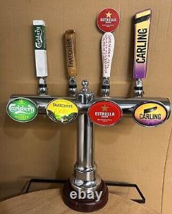 4 Way Beer Pump/ Beer Font / Pub / Bar/ Mancave/Carling/ Estrella/Carlsberg