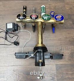 4 Way Vintage Brass-Beer Pump/ home Bar/ Garden Bar/ Man Cave. With Transformer