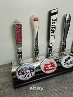 5 Tap Low Line Beer Font/pump For Man Cave/shed Pub/home Bar. Light Up