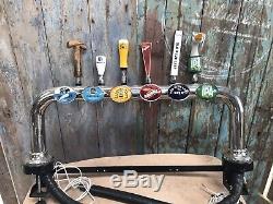 6 Font T Bar Handle Taps Beers Lagers Ciders Bitters Pumps Man Cave home bar