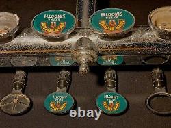 6 tap beer Font Pump Tap light up Man Cave Home Bar Brass Tee Bar Untested