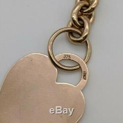 9ct Yellow Gold Albert Chain Bracelet with Heart Pendant and T-Bar