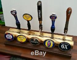 Angram 5 beer lager drink pump tap home pub T bar font light brass mancave