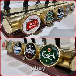 Angram 5 beer lager guinness drink pump tap home T bar font light brass mancave