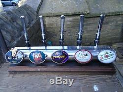 Angram chrome 5 product lowline T Bar style beer pump / font, home bar, mancave