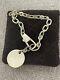 Authentic Gucci Bracelet 925 Sterling Silver Logo Disk Charm Chunky Chain 19cm