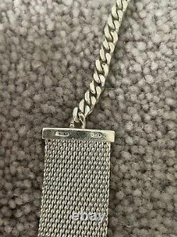 Authentic Stunning Gucci Bracelet 925 Sterling Silver Mesh Chainmail RARE