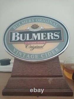 BULMERS CIDER Illuminated Bar Top Pub Pump Sign Advertising 1990