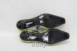 BY FAR Ladies Green Textile Kitten Heel T-Bar Bella Pumps Shoes EU40 UK7