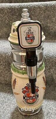 Beck's Ceramic Beer Pump Vintage Porcelain German Lager Very collectable