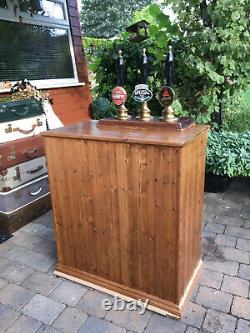 Beer hand pumps and bar for real ale suitable for man cave. Everything you need