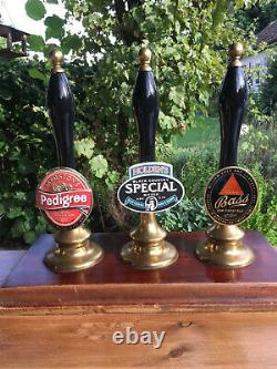 Beer hand pumps and bar for real ale suitable for man cave. Everything you need