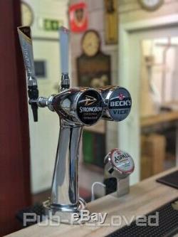 Bespoke Home Bar With 2 Line Draft Beer System Beer Pumps Cooler Etc