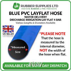 Blue PVC Layflat Hose 2 52mm Assembly Bauer Style Couplings Male Female Set