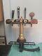 Brass T bar 4 beer pump with Fosters/Mansfield/strongbowithcarlsberg/Guinness