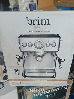 Brim 19 Bar Espresso Maker, High Pressure, Italian Pump, 1250 Watt Thermocoil