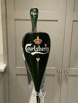 Carlsberg Beer Font Pump Tap Man Cave Home Bar Including Drip Tray
