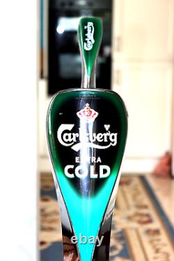 Carlsberg Beer Pump Tap Man Cave Home Bar, light up with drip tray fully tersted