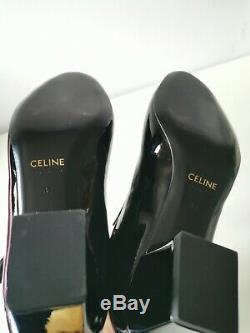 Celine Babies T-Bar Black Patent Leather Pumps Size 37