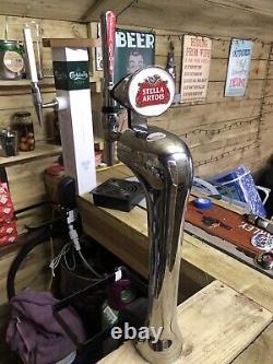 Chrome Stella Beer Tap/Pump Full Set Up Mobile Bar Man Cave Outside Bar
