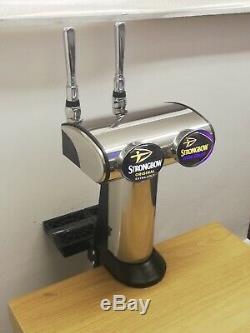 Chrome T Bar Highline Beer Pump With STRONGBOW Badges And Elegance Tap