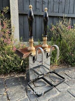 Classic Brass Old Man Cave Bar Shed England Worthside Twin Beer Pump Derby