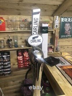 Crome Carling Beer Pump Full Set Up Mobile Bar Man Cave Outside Bar
