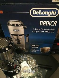 Delonghi EC680M Dedica 15 Bar Pump Espresso Latte Cappuccino Maker Used Once