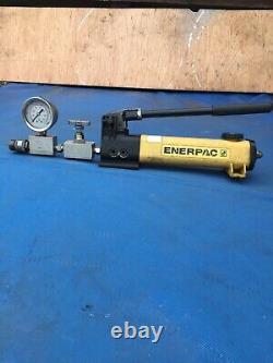 Enerpac P142 2 Speed Hydraulic Hand Pump 700 Bar/ 10,000 Psi C/w Gauge Etc