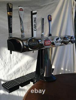Five 5 Product Hi Line TBar Beer Pump Chrome Light Up, Badges Drip Tray, Pub Bar