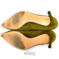 Gianvito Rossi pointed toe pumps Size 38 80mm khaki women heels casual party bar