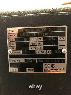 Grundfos 4.5 Bar Home Booster Pump 240v Md450200 Water Pressure Booster System
