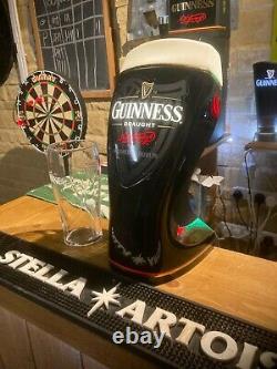 Guinness Bar font light beer pump head mancave bar