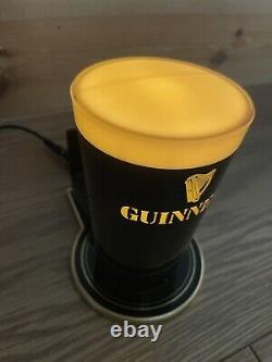 Guinness Illuminated Bar Top Pub Pump Font Sign Advertising Light Rare STUNNING