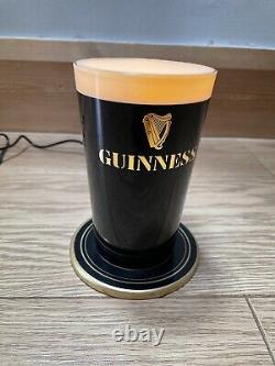 Guinness Illuminated Bar Top Pub Pump Font Sign Advertising Light Rare STUNNING