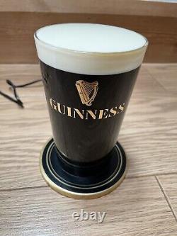 Guinness Illuminated Bar Top Pub Pump Font Sign Advertising Light Rare STUNNING