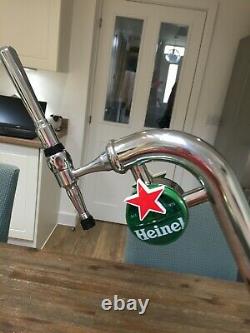 Heineken beer pump bar font double badged with light transformer included