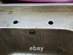 Home Bar Stainless Table Sink and Pumps Needs TLC Party Garden Drinks Bar