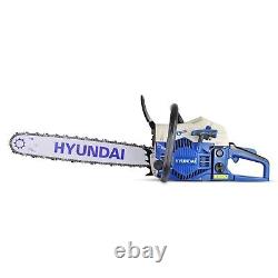 Hyundai Petrol Chainsaw 20 50 cm Cut Bar 62cc 2-Stroke Easy-start HYC6200X