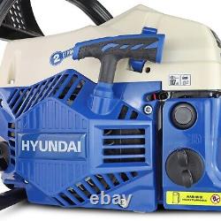 Hyundai Petrol Chainsaw 20 50 cm Cut Bar 62cc 2-Stroke Easy-start HYC6200X