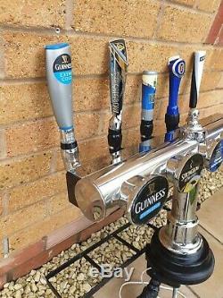Large T Bar Beer Ale Pump Font Tap Light Up Home Bar Pub Chrome Hand Pull Tap 1