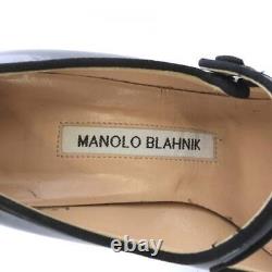 Manolo Blahnik black pumps Mary Jane 35/5 MH made in italy women heels party bar
