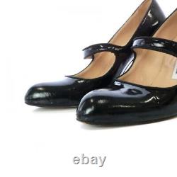 Manolo Blahnik black pumps Mary Jane 35/5 MH made in italy women heels party bar