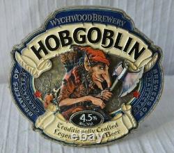 Metal Wychwood Hobgoblin Beer Real Ale 3D pub hand pull pump clip badge bar sign