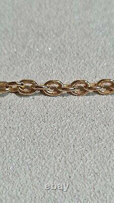 Modern Design 9ct Yellow Gold Open Heart T-bar 16 Trace Chain Necklace B0846